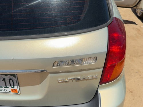 05-09 Legacy Outback License Plate Trim Surround Panel Tail Trunk Finish Gold 9J