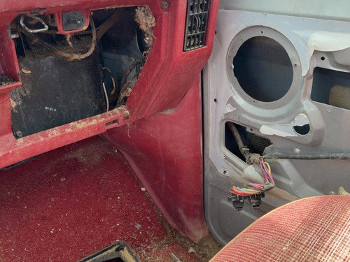 1987-1991 Ford F150 Passenger Right Lower Kick Trim Panel Oem Red