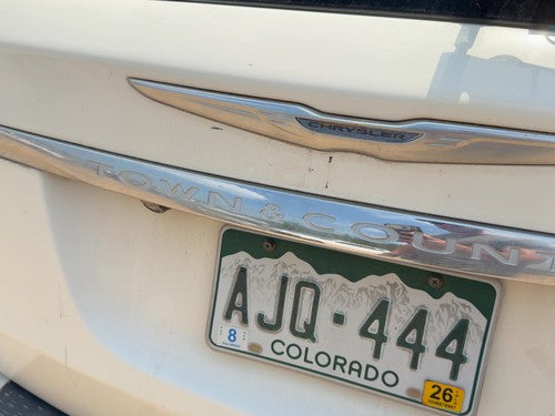 12 Town & Country License Plate Trim Surround Panel Oem Tail Hatch Chrome