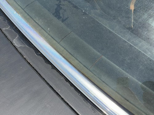 1980 Mercedes 450SL 107 Chrome Trim Around Back Glass OEM Black Roadster