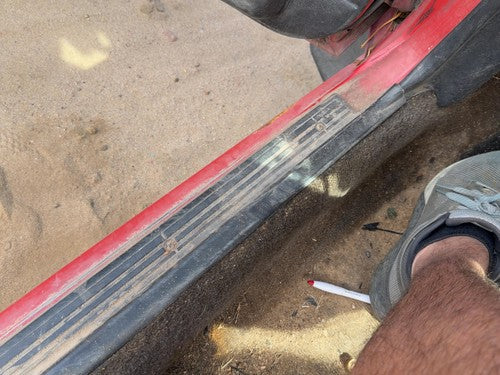 1987-1988 Toyota FX Driver Left Lower Sill Step Moulding Trim Panel Gray