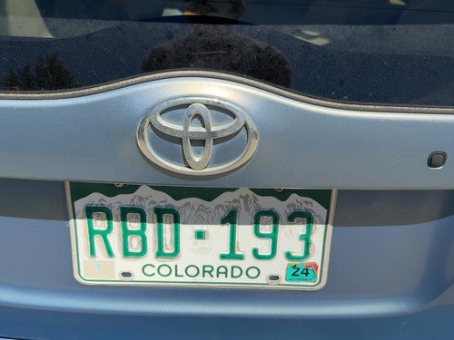 05 Toyota Prius License Plate Trim Surround Panel Oem Tail Trunk Finish Blue 8S2