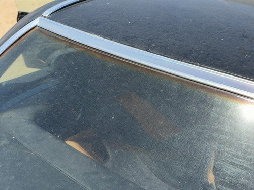 1980 Mercedes 450SL 107 Chrome Trim Around Back Glass OEM Black Roadster