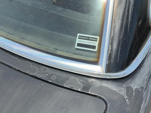 1980 Mercedes 450SL 107 Chrome Trim Around Back Glass OEM Black Roadster