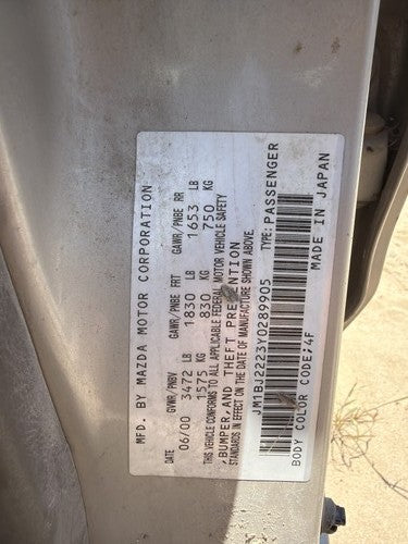 99-03 Protege Dx Windshield Washer Fluid Reservoir With Pump Oem Wiper Tank