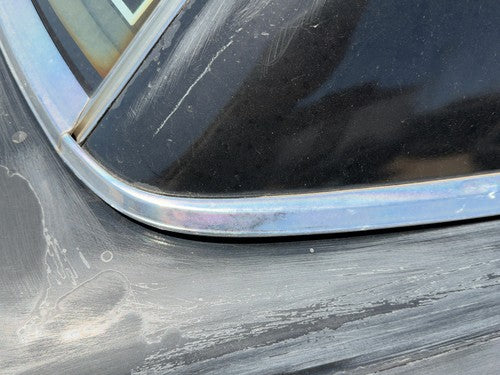 1980 Mercedes 450SL 107 Passenger Right Chrome Trim on Quarter Panel OEM Black