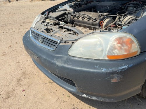 1996-1998 Honda Civic Front Bumper Cover Assembly Oem Blue B-73M 4802120