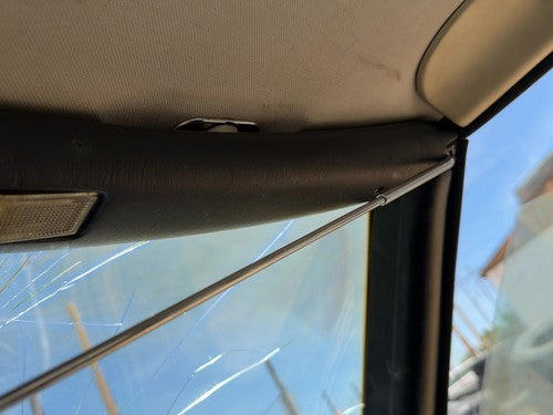 1980 Mercedes 450SL 107 Passenger Right Upper Sun Visor Mount Trim Panel Black