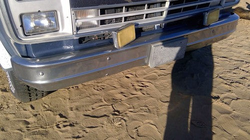 1978-1991 Chevy G20 Van Chrome Front Bumper With Brackets Oem 00464364