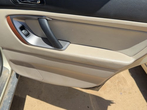 06-09 Legacy Outback Passenger Rear Door Trim Panel With Switches Back Taupe Tau