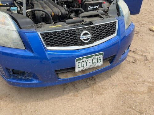 2007-2012 Nissan Sentra Front Bumper Cover Assembly Oem 2.0L Fog Lamps Blue B17