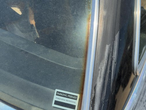 1980 Mercedes 450SL 107 Chrome Trim Around Back Glass OEM Black Roadster