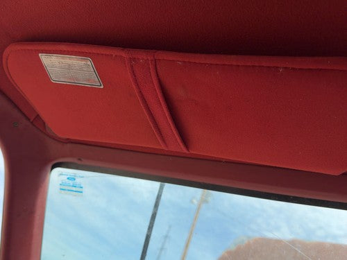 1987-1991 Ford F150 Driver Left Sun Visor Oem Red
