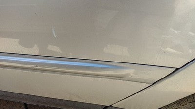04-08 Pacifica Driver Left Upper Rear Moulding From Door Oem Back Silver Ps2