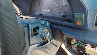 1985-1986 Toyota Camry Steering Column Trim Surround Collar Plastic Housing Blue
