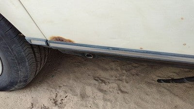 80 Mercedes 300Td Passenger Right Rear Lower Moulding From Door Back Trim Strip