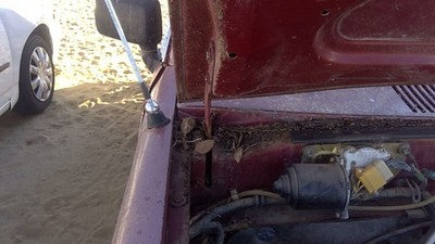 1981-1987 Isuzu Pup Pickup Passenger Right Hood Hinge Assembly Oem Red 94217433