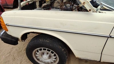1980 Mercedes 300Td Driver Left Moulding From Fender Oem Trim Strip White