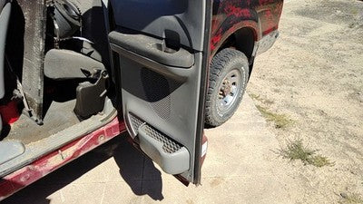 2002-04 F250 Super Duty Driver Left Rear Door Trim Panel With Switches Back Gray
