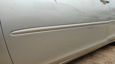 02-06 Camry Driver Left Front Moulding From Door Trim 1C8 Lunar Mist Metallic