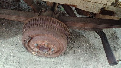 1974 Dodge Van B200 Driver Left Rear Brake Backing Plate Assembly Oem
