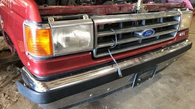 1987-1991 Ford F150 Painted Trim Below Grille Oem Filler Strip Above Bumper Red