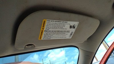 2005-2010 Chevy Cobalt Passenger Right Sun Visor Oem Gray 14C 20868637