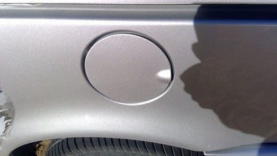 1997-2005 Chevy Venture Fuel Tank Door With Hinge Gas Lid Oem Filler Silver 12u
