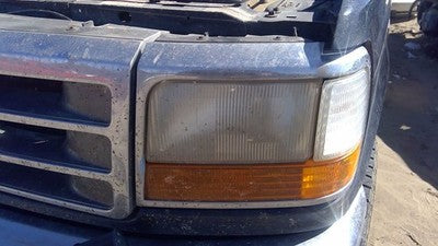 92-96 Ford Bronco Complete Driver Left Front Headlight Turn Signals Chrome Trim