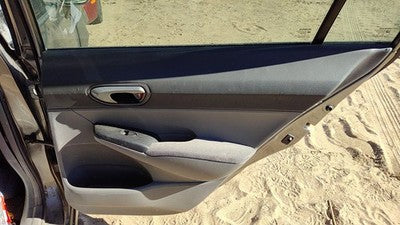 06-11 Civic Passenger Right Rear Door Trim Panel With Switches Back Gr Gray