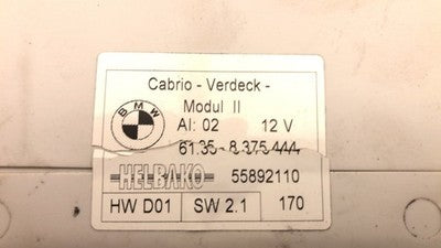 1998-2006 BMW 325cI Convertible Roof Top Control Module Computer 375 444