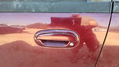 1997-2002 Ford Expedition Driver Left Front Outside Door Handle Oem Maroon Jl