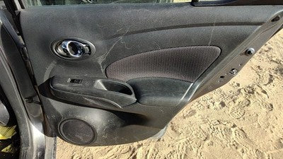 14-19 Versa Passenger Right Rear Door Trim Panel With Switches Back Charcoal G