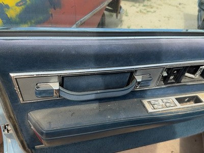 1986 Olds 88 Driver Left Front Door Trim Panel With Master Switch Blue