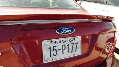2010 Ford Fusion License Plate Trim Surround Panel Oem Tail Trunk Finish Red U6