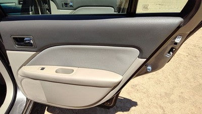 10-12 Fusion Passenger Right Rear Door Trim Panel With Switches Back Black Dl