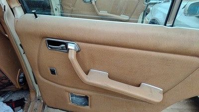 80 Mercedes 300Td Passenger Right Rear Door Trim Panel With Switches Back Brown