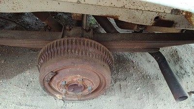 1974 Dodge Van B200 Driver Left Rear Brake Backing Plate Assembly Oem