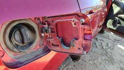08-15 Nissan Rogue Fuel Tank Door With Hinge Gas Lid Filler A33 Venom Red Pearl