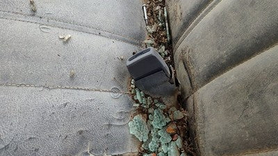 1986 Dodge Ram W250 Driver Left Front Seat Belt Buckle Receiver Oem Gray