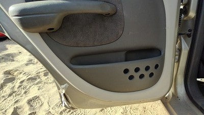 01-02 Pt Cruiser Driver Left Rear Door Trim Panel With Switches Back Fl Taupe