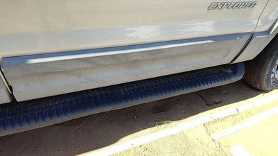 01-03 Explorer Passenger Right Front Moulding From Door Trim Strip Silver Ts