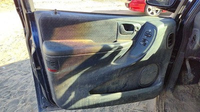 2001 Dodge Caravan Driver Left Front Door Trim Panel With Master Switch Blue