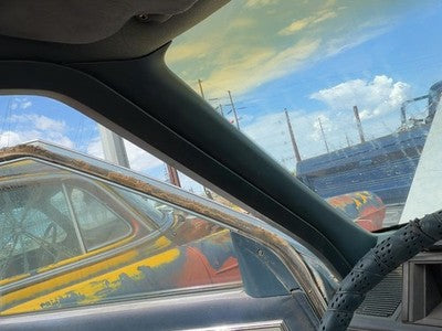 1986 Olds 88 Driver Left A Pillar Trim Windshield Post Panel Oem Blue