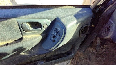 2001 Dodge Caravan Driver Left Front Door Trim Panel With Master Switch Blue