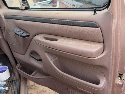 1997-1998 Ford F250 Passenger Right Front Door Trim Panel With Switches Brown Rk