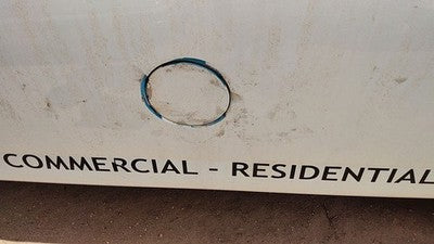 2004-14 Chevy Express Van Fuel Tank Door With Hinge Gas Lid Oem Filler White 50U