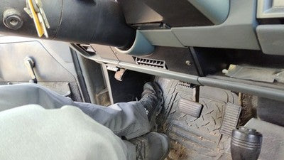 86-93 Chevy S10 Pickup Lower Dash Under Column Knee Bolster Trim Panel Dark Gray