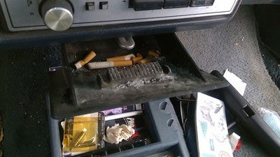 1986 Chevy Caprice Ash Tray Assembly Oem Slide Out Dash Blue