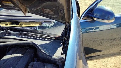 2005-2014 Vw Jetta Driver Left Hood Hinge Assembly Oem Blue 1K0823301c